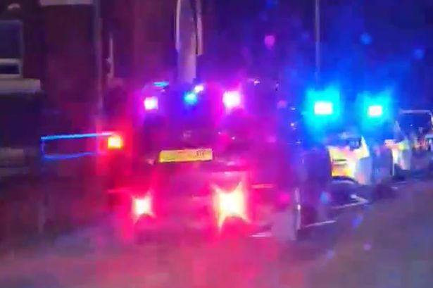 Police at the scene in Audenshaw