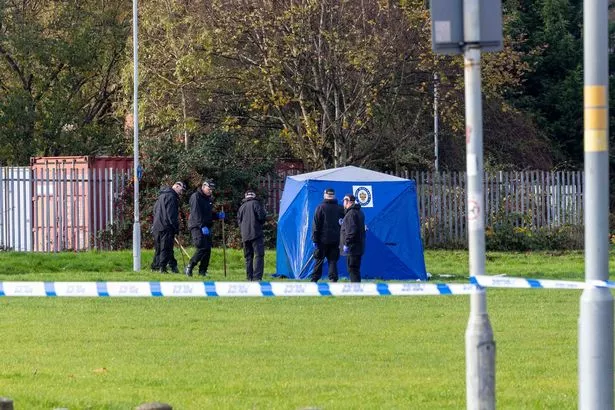 Police at the scene in Wolverhampton