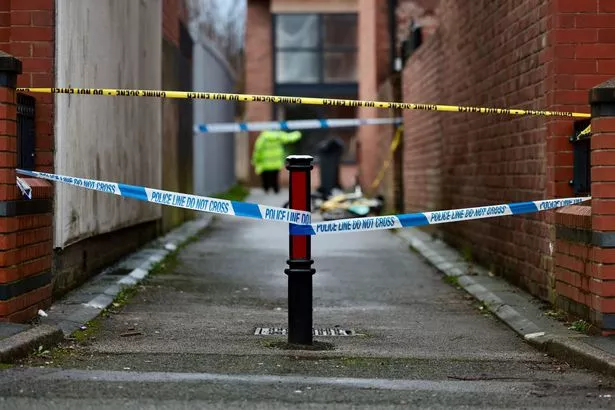 Cordon established by police following a stabbing incident in Clayton