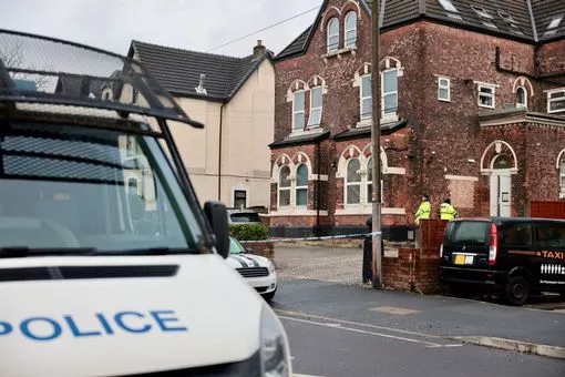 Officers at the scene on Woodlands Road