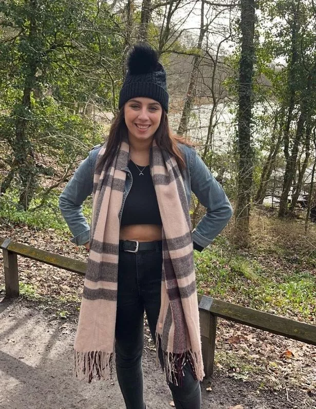 A portrait of Leah Taylor, a 20-year-old woman from Urmston.