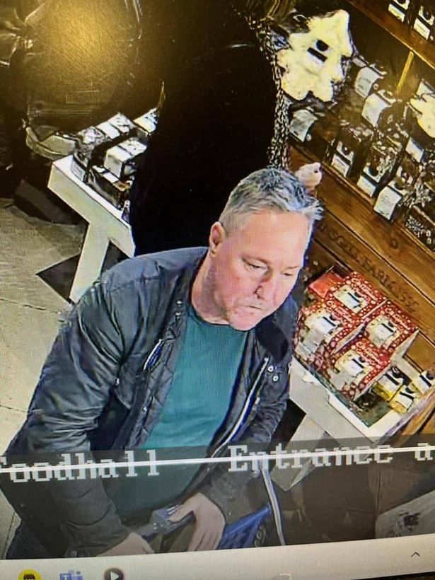 CCTV image of the incident involving shoplifter Alan Lewis