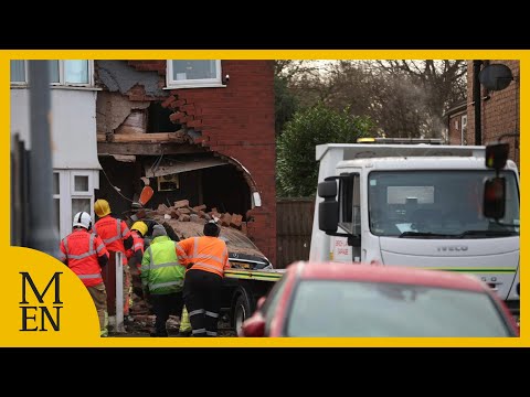 Stolen Mercedes crashes into house in Abbey Hey